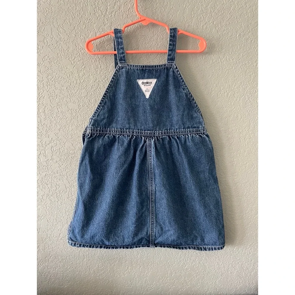 vinatge Girls 4t Oshkosh denim skirtall Overall‎ Dress
